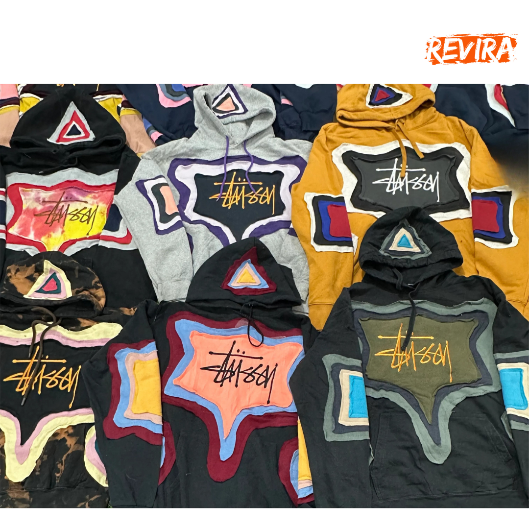 Rework Style Stussy Sweatshirts Hoodie