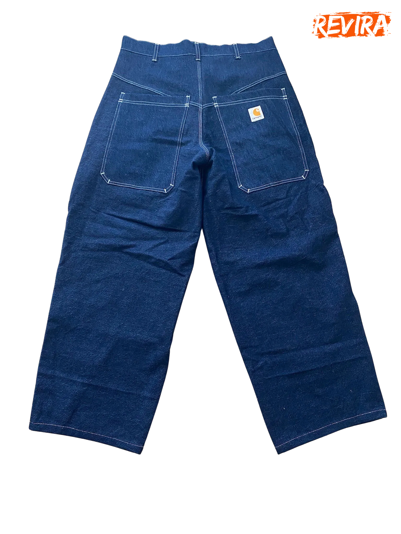 Rework style black carhartt jeans baggy pants