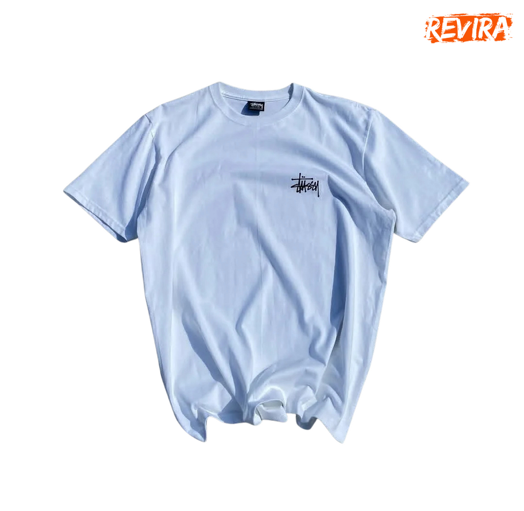 Stussy White Signature Rework Style Tees