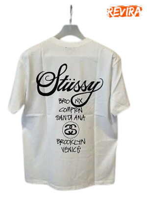 Stussy Rework Style World Tour White Tees