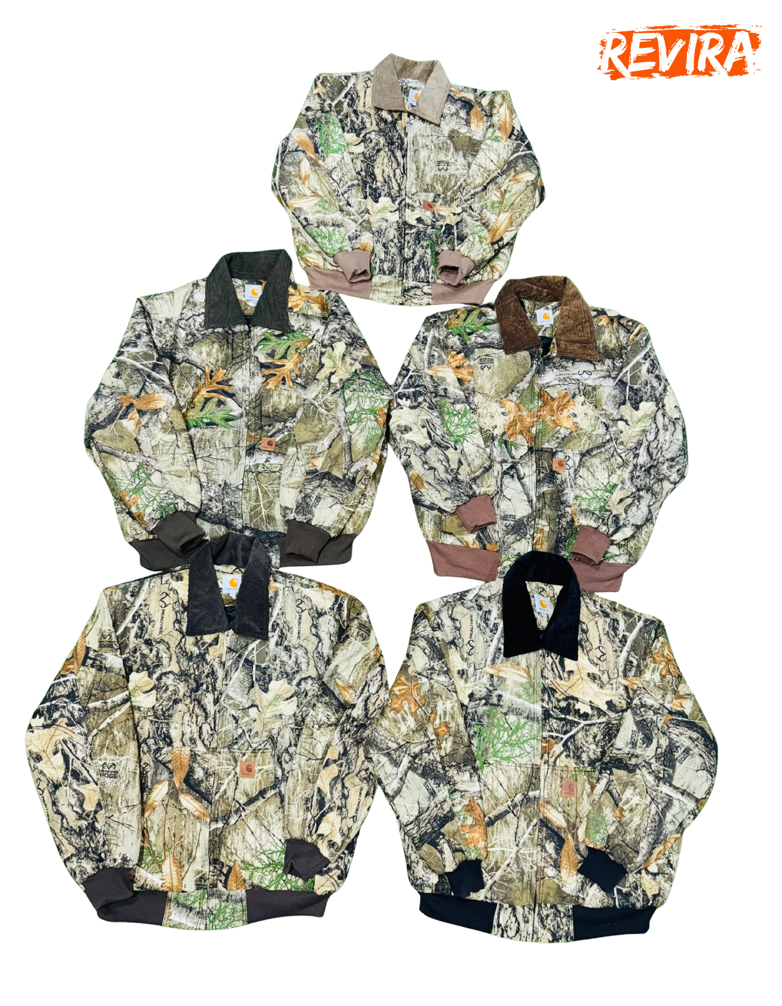 Rework style camo carhartt collar jacket