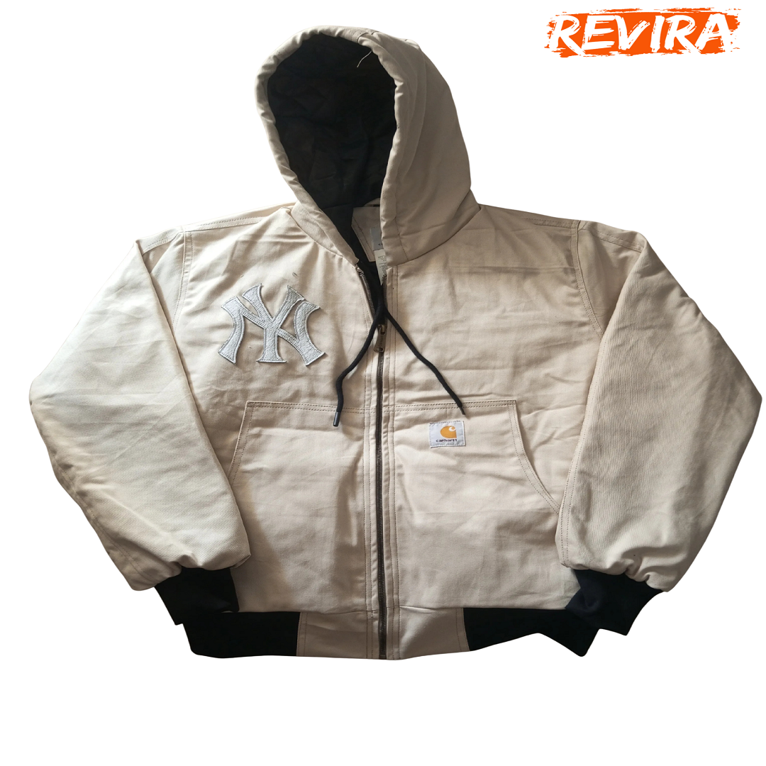 Carhartt Yankees Beige Rework style hood jackets