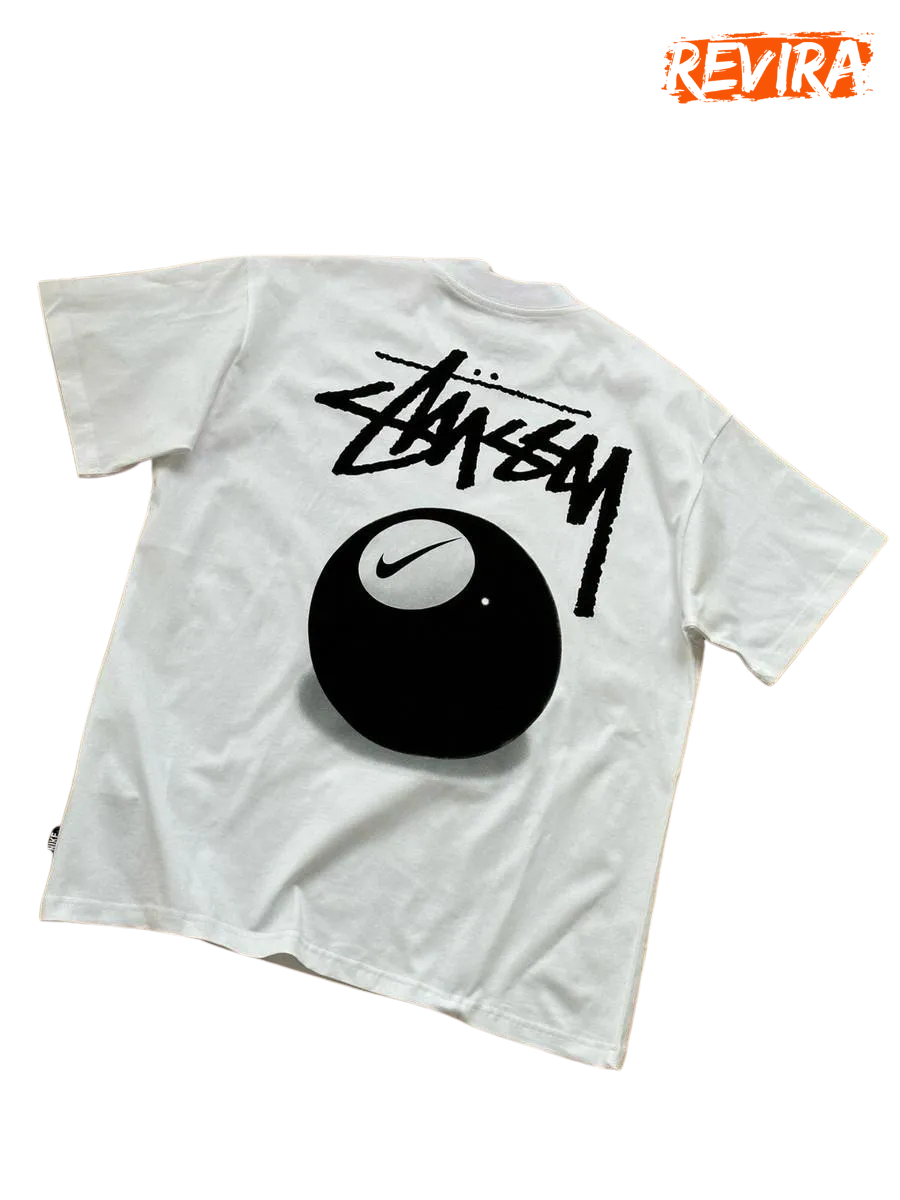 Stussy x Nike rework style white tees
