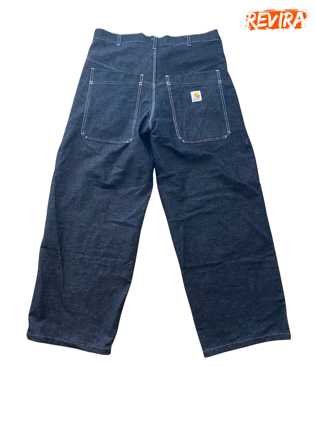 Rework style black carhartt jeans baggy pants