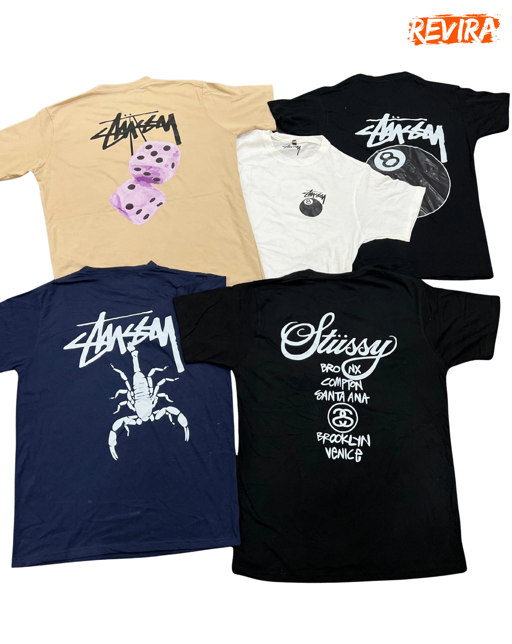 Men Stussy Rework Style T shirts