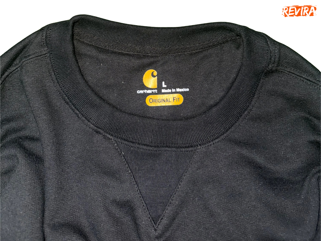 Rework Style black carhartt crew neck sweatshirts