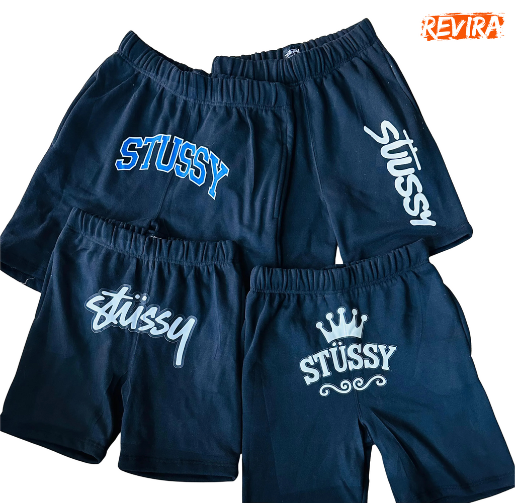 Stussy rework style fleece shorts