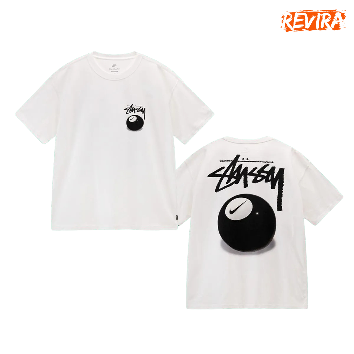 Stussy x Nike rework style white tees
