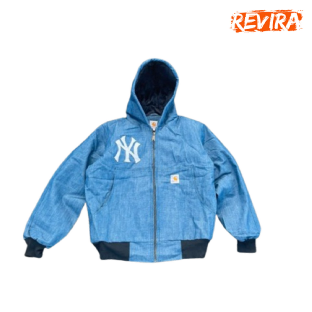 Carhartt NY Denim blue Rework style hoodies
