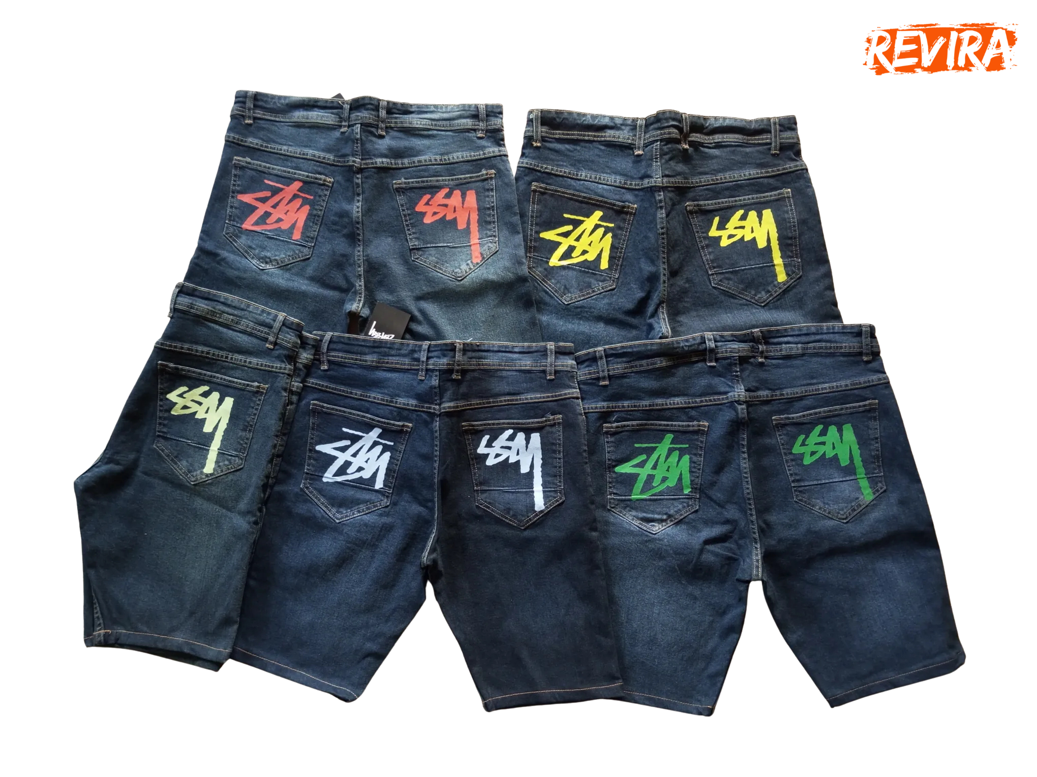 Stussy Rework Style Jeans Shorts