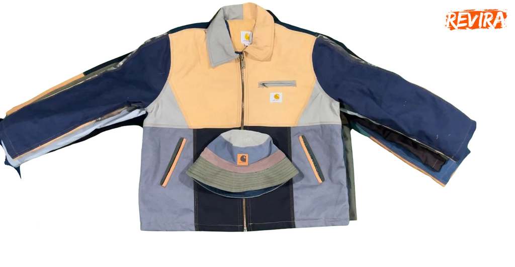 Rework style multi carhartt detroit jacket