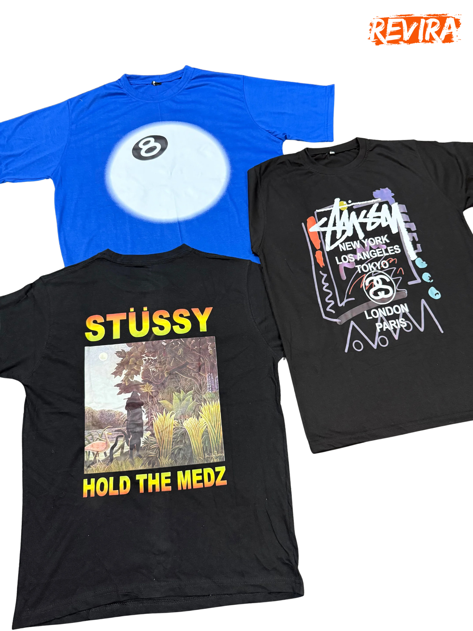 Stussy Printed T shirts Rework Style