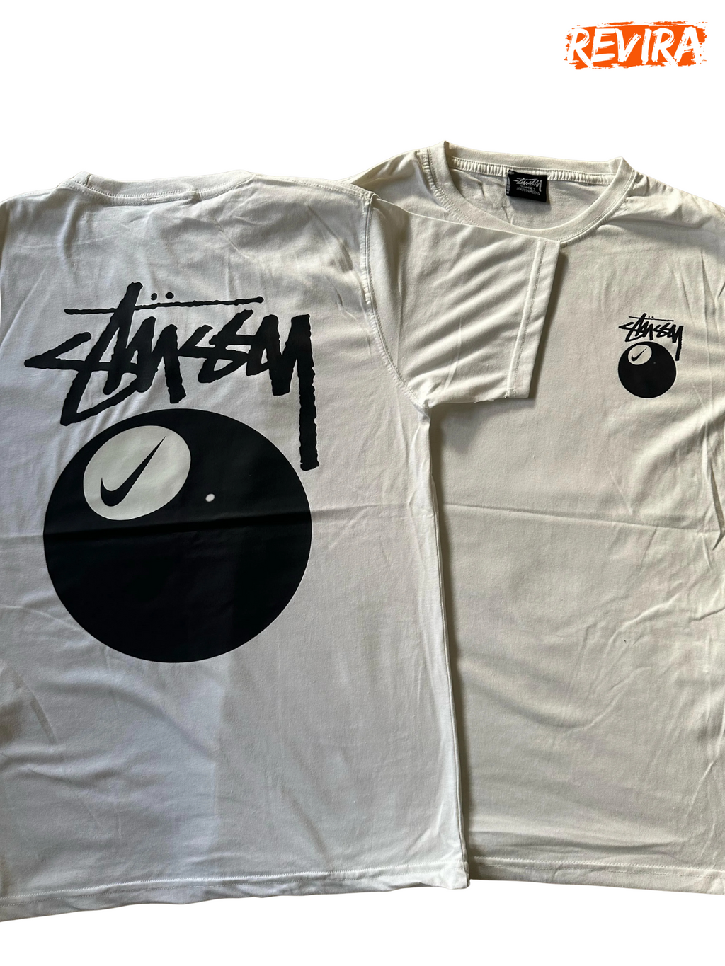Stussy x Nike rework style white tees