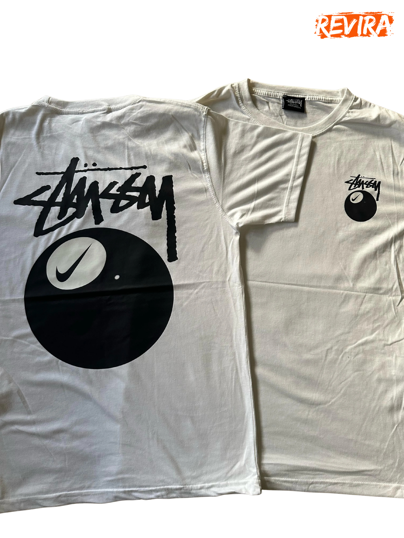 Stussy x Nike rework style white tees