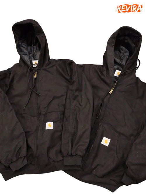 Black Carhartt Hooded Rework Style Jackets