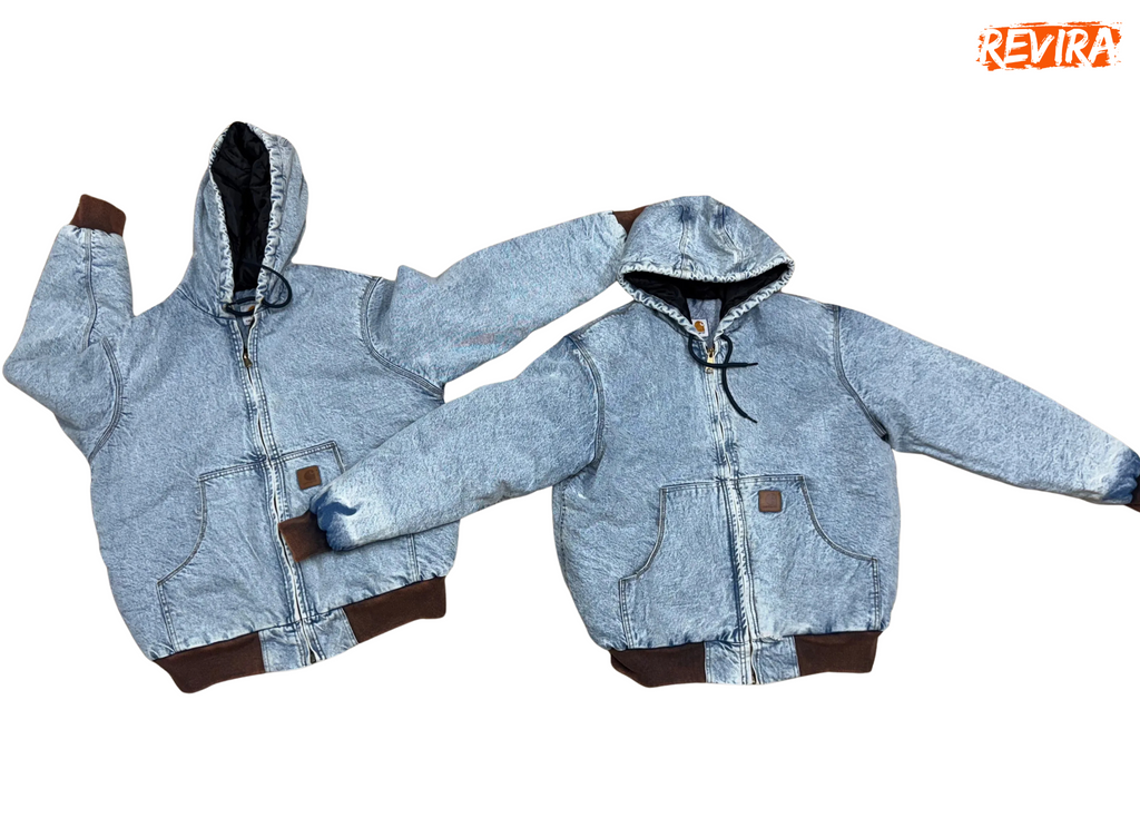 Rework style carhartt denim jackets