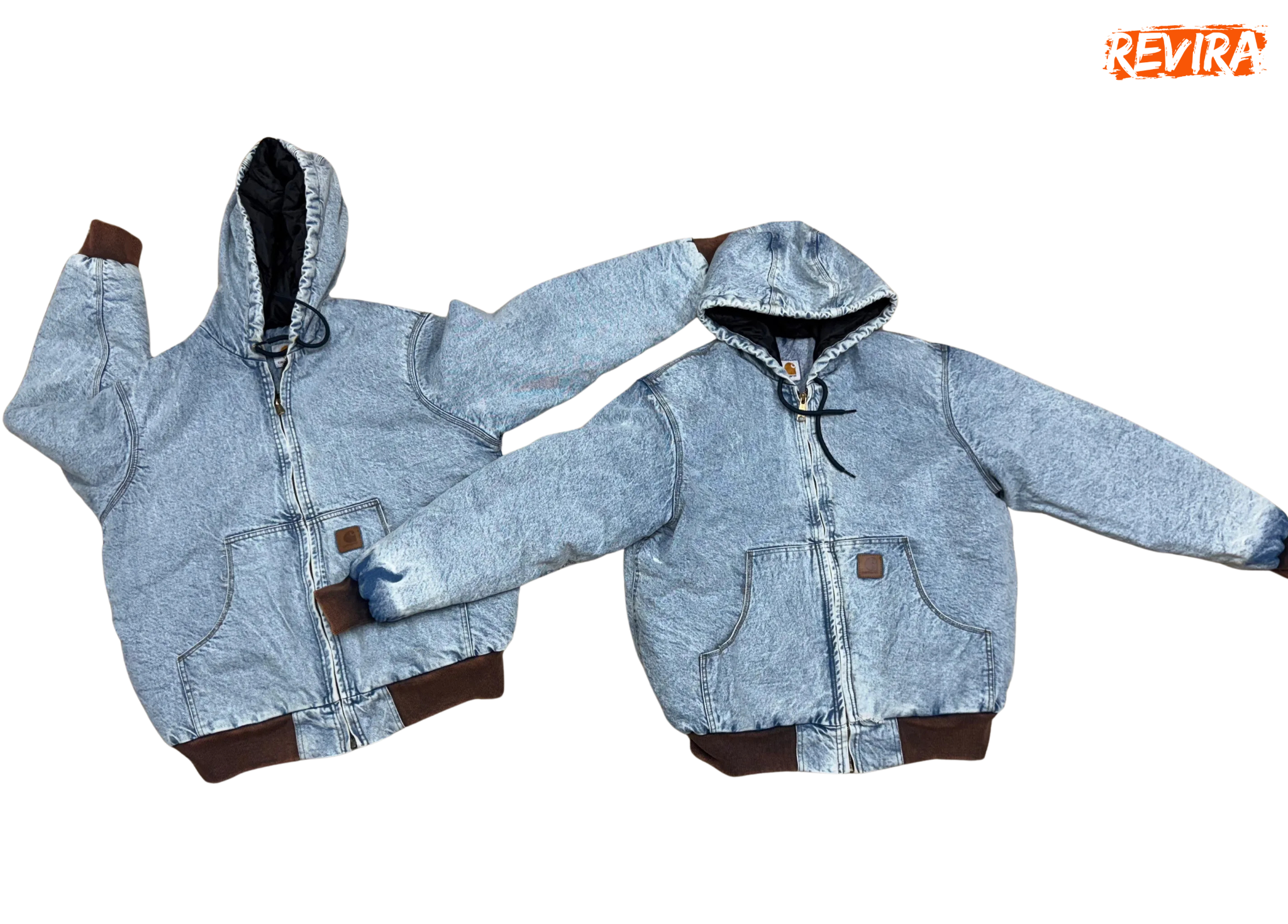 Rework style carhartt denim jackets