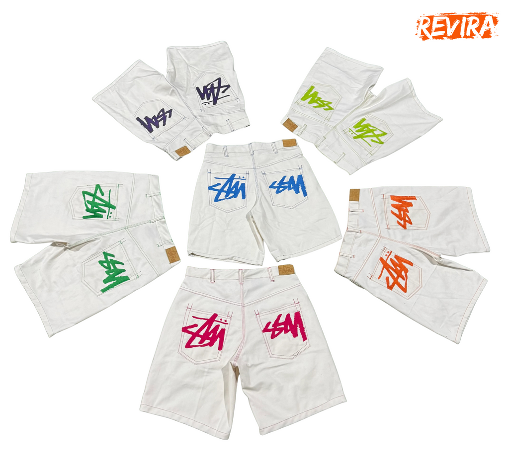 Rework style stussy shorts