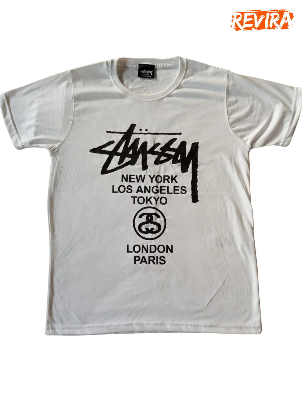 Stussy rework style tokyo design white tees