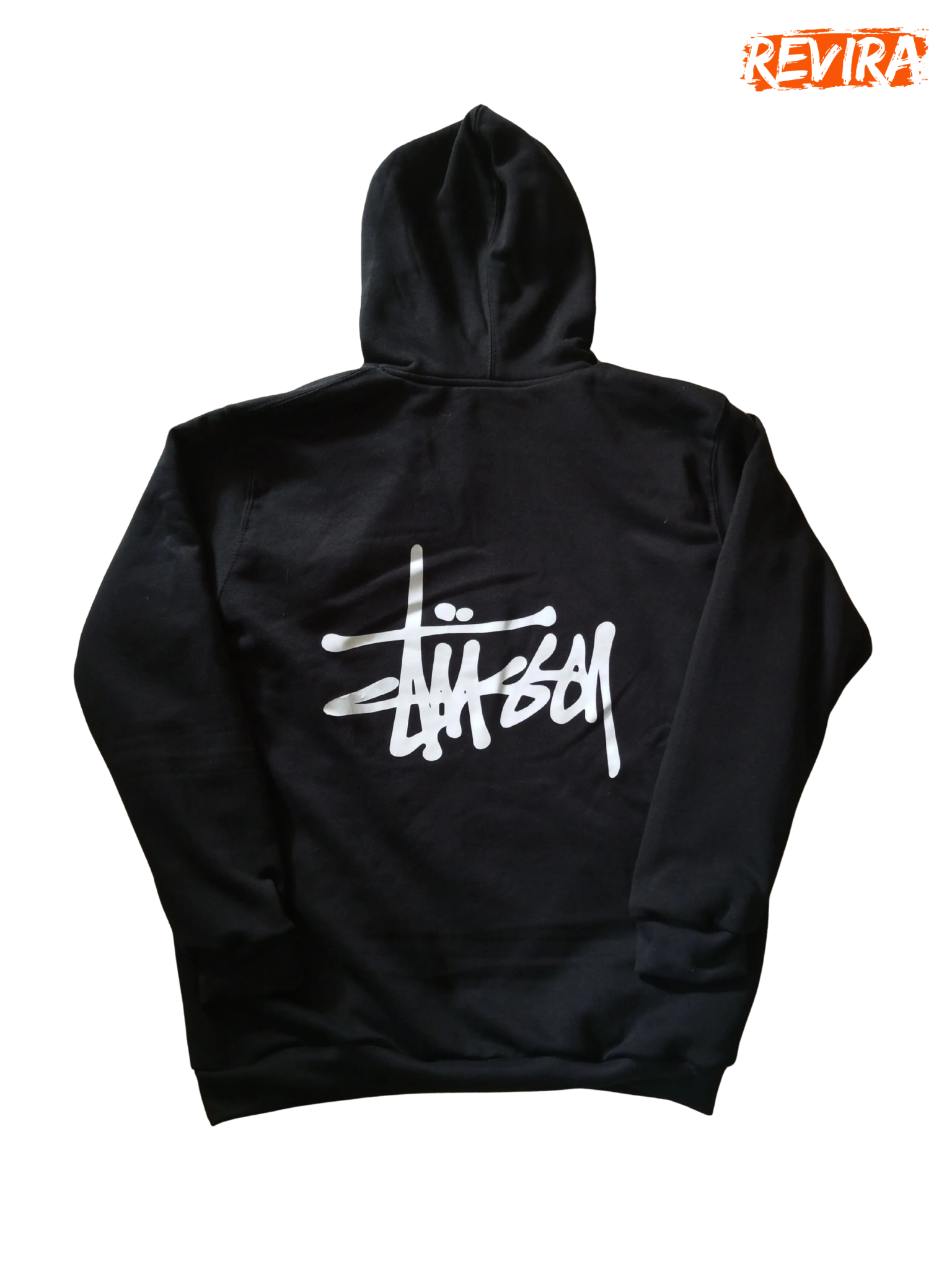 Stussy Rework Style Black Pull Overs Hoodies