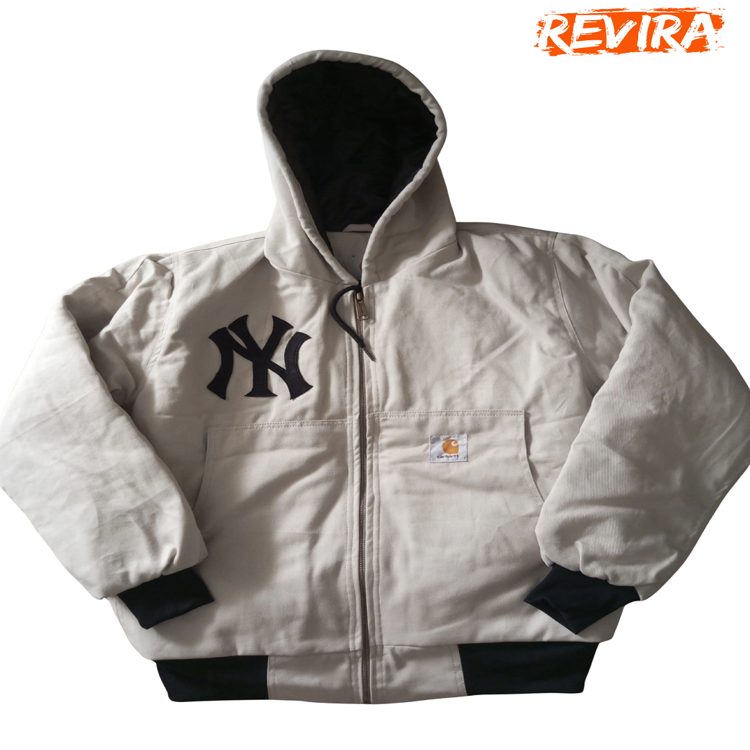 Carhartt x Yankees Beige Hoodies Rework Style