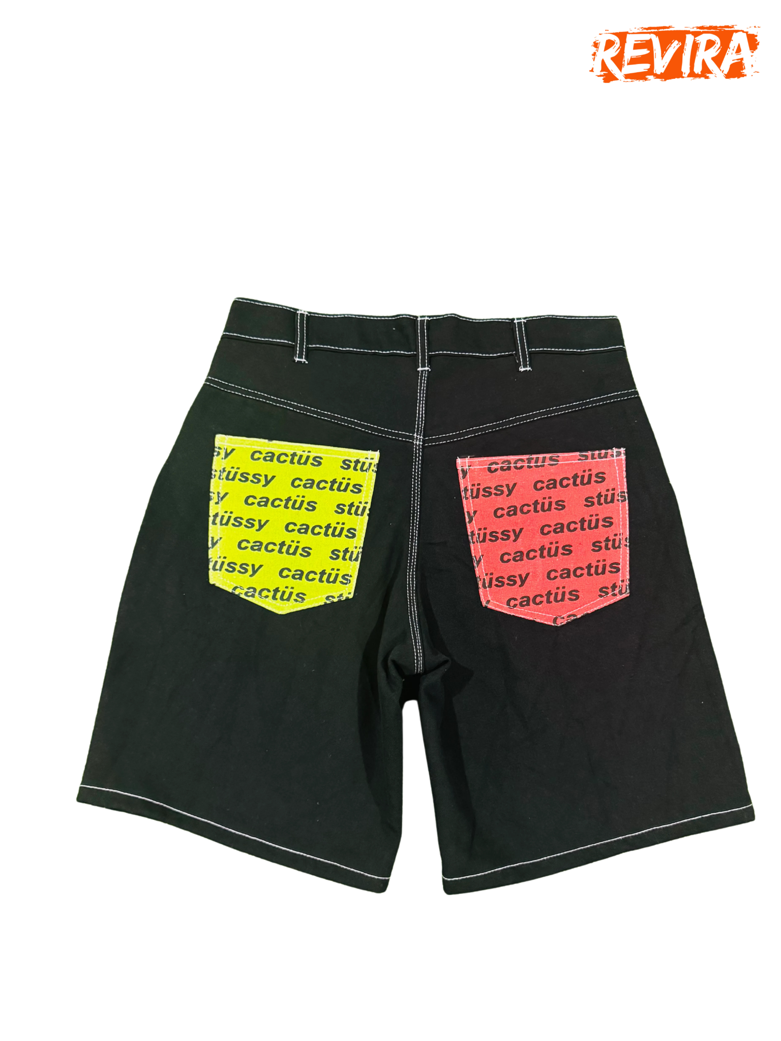 Rework style cactus stussy shorts