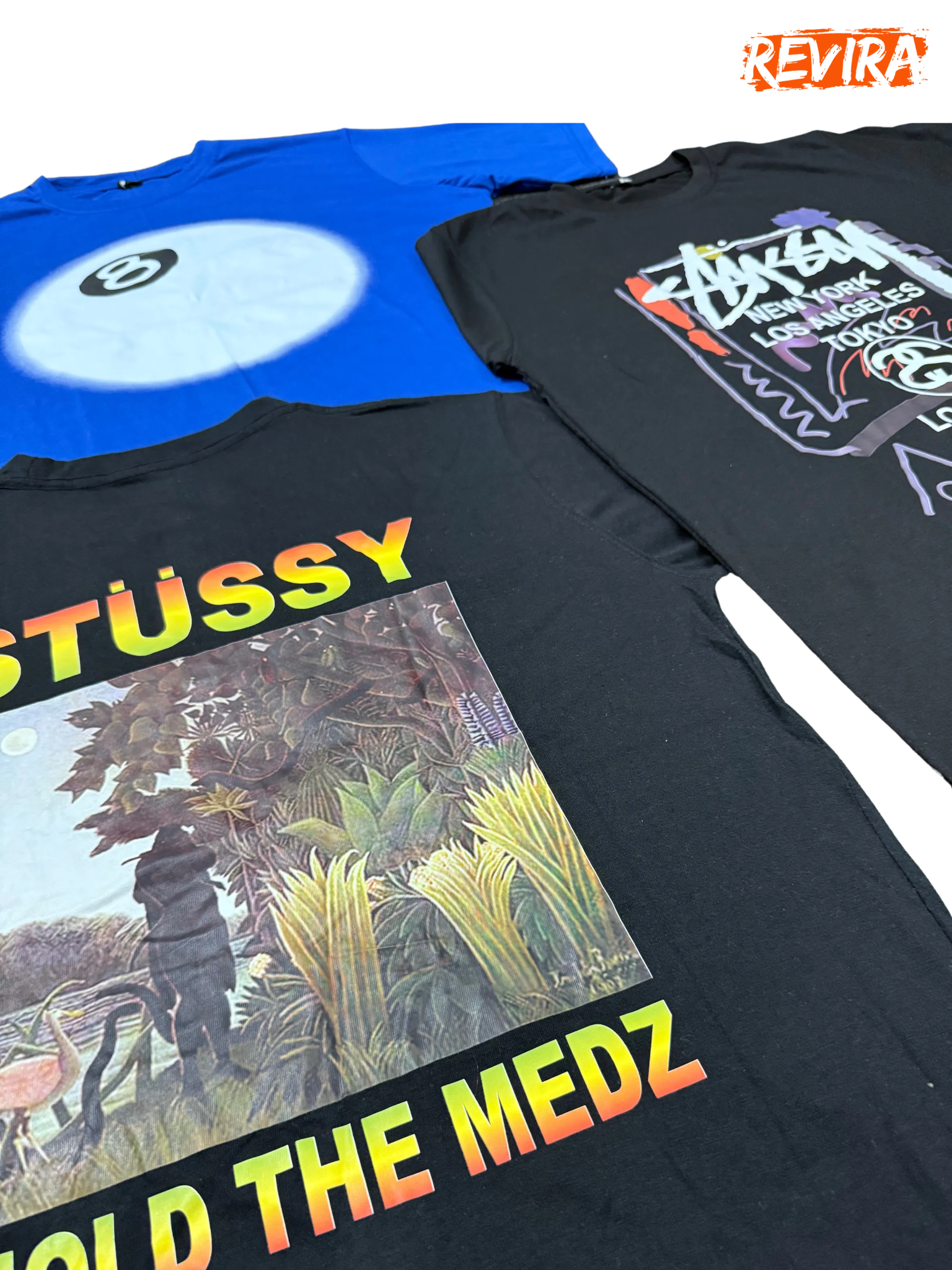 Stussy Printed T shirts Rework Style